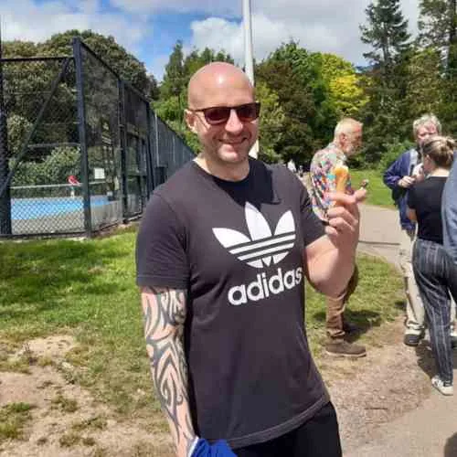 Recovery Cymru community member outdoors during a community activity.